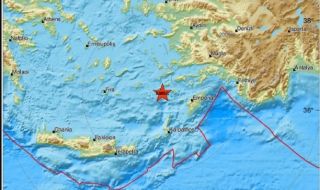 Земетресение с магнитуд 5,3 край бреговете на Гърция