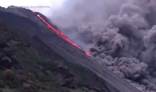 Италия повиши степента на тревога за вулкана Стромболи до най-високата