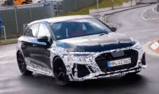 Audi тества новото RS3 на Нюрбургринг (ВИДЕО)