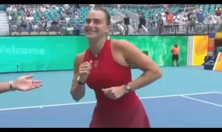 Aryna Sabalenka is a quarterfinalist in Miami 