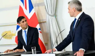 British Prime Minister Rishi Sunak visits Vienna 