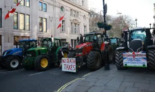 Британският министър на финансите увеличи данъците с 26 милиарда паунда, трактори и арести в центъра на Лондон