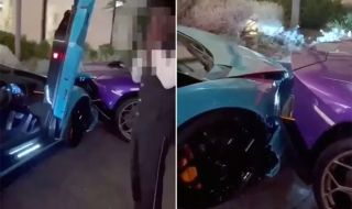 Служител на казино обърка педалите и удари два суперавтомобила Lamborghini на стойност над милион долара (ВИДЕО)