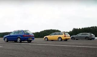 4 поколения Audi RS4 Avant в директна драг битка (ВИДЕО)