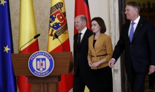 Олаф Шолц в Букурещ на тристранни разговори с президентите на Румъния и Молдова