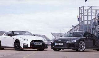 Nissan GT-R NISMO срещу Audi R8 V10 Plus
