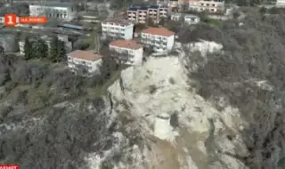 The landslide in Balchik has become active again 