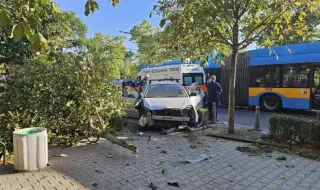 Две коли се удариха при Орлов мост, пострада жена