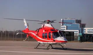 During a rescue mission: Our air ambulance made an emergency landing 