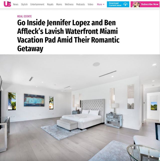  Вижте каква къща наеха Джей Ло и Бен Афлек в Маями 