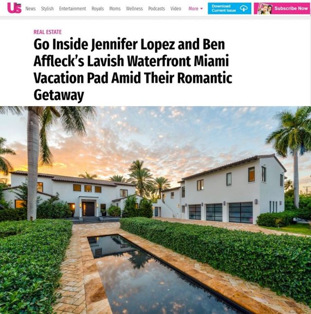 Вижте каква къща наеха Джей Ло и Бен Афлек в Маями