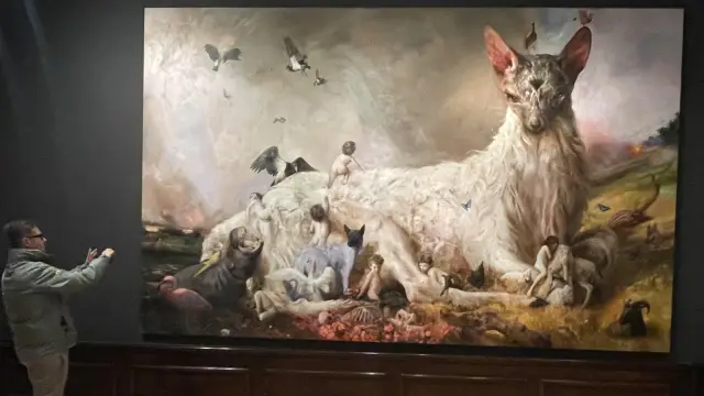 Опашка се изви пред „Двореца" в София в последния ден от изложбата на Гийермо Лорка (ВИДЕО)