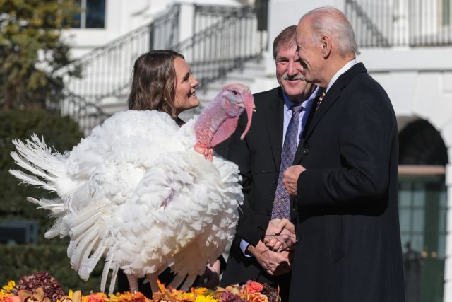Байдън спази традицията и помилва две пуйки, предназначени за трапезата за Деня на благодарността | ФАКТИ.БГ Байдън спази традицията и помилва две пуйки, предназначени за трапезата за Деня на благодарността