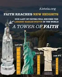 Рекорд: Издигнаха 51-метрова скулптура на Дева Мария на рид в Бразилия