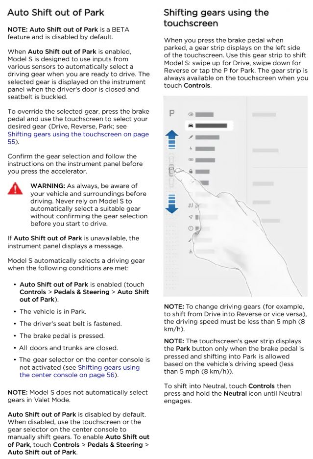  Скоростите на новата Tesla Model S могат да се включват по три разнообразни метода 