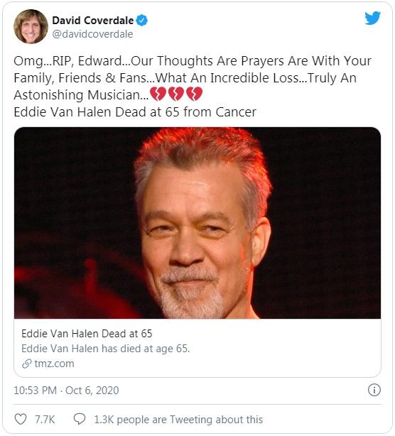  Световни звезди скърбят за Еди Ван Хален (СНИМКИ) 