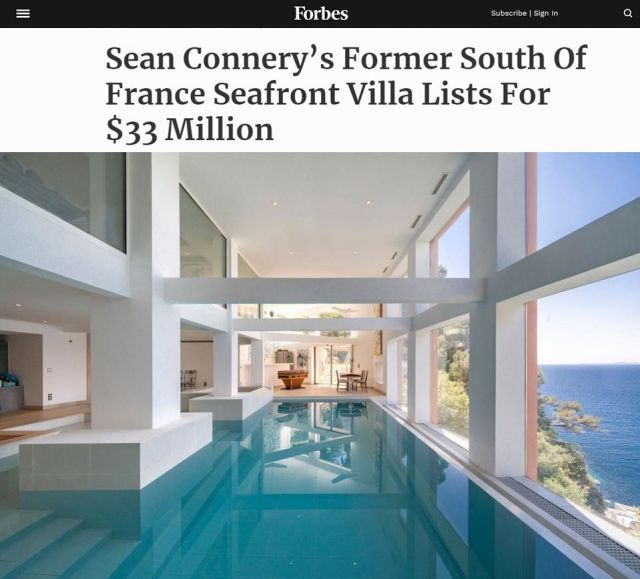 Продава се удивителният дом на Шон Конъри във Франция за колосална сума (СНИМКИ)