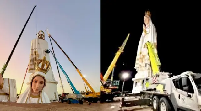 Рекорд: Издигнаха 51-метрова скулптура на Дева Мария на рид в Бразилия