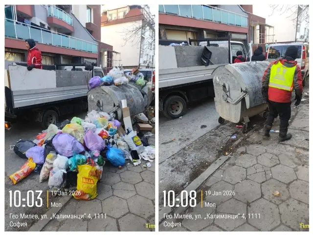  От Общината оповестиха: Работата по нормализиране на сметопочистването в София продължава СНИМКИ 