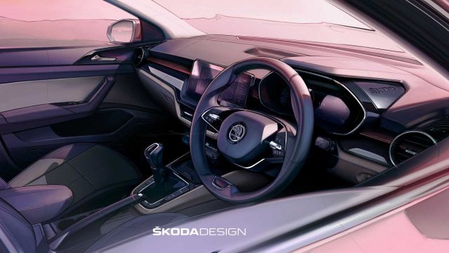 Skoda showed the interior of its new budget model