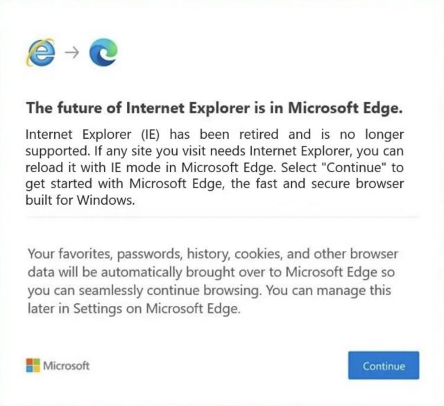 Internet Explorer официално е мъртъв