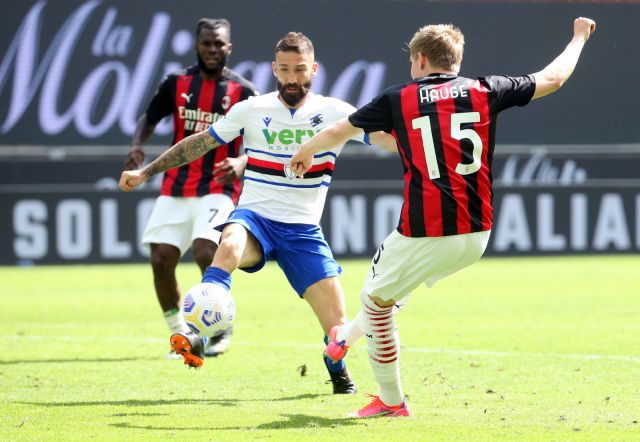 Грешна стъпка за Милан срещу Сампдория