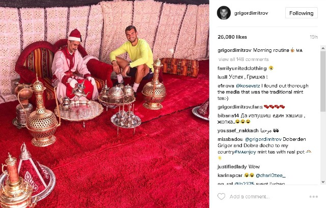 Григор Димитров се превърна в ... бедуин (СНИМКИ)