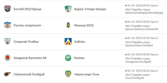 Ясна е програмата за новия сезон в НБЛ