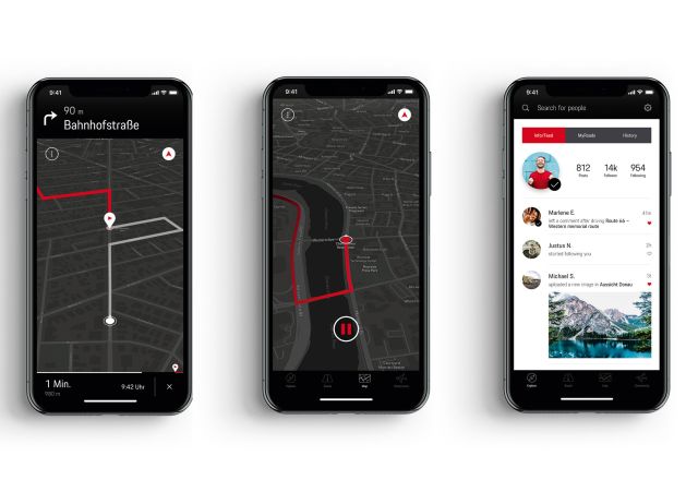Приложение на Porsche намира най-вълнуващите пътища за шофиране и е достъпно за всички