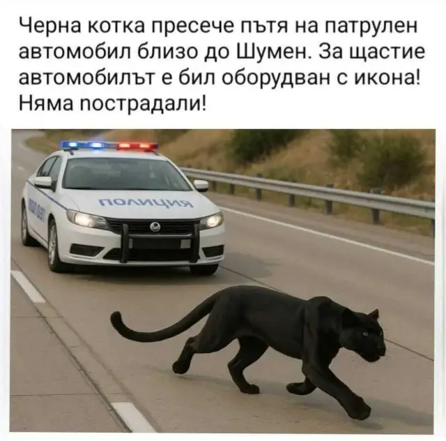 Черната пантера от Шумен въодушеви десетки колажи и мемета (СНИМКИ)