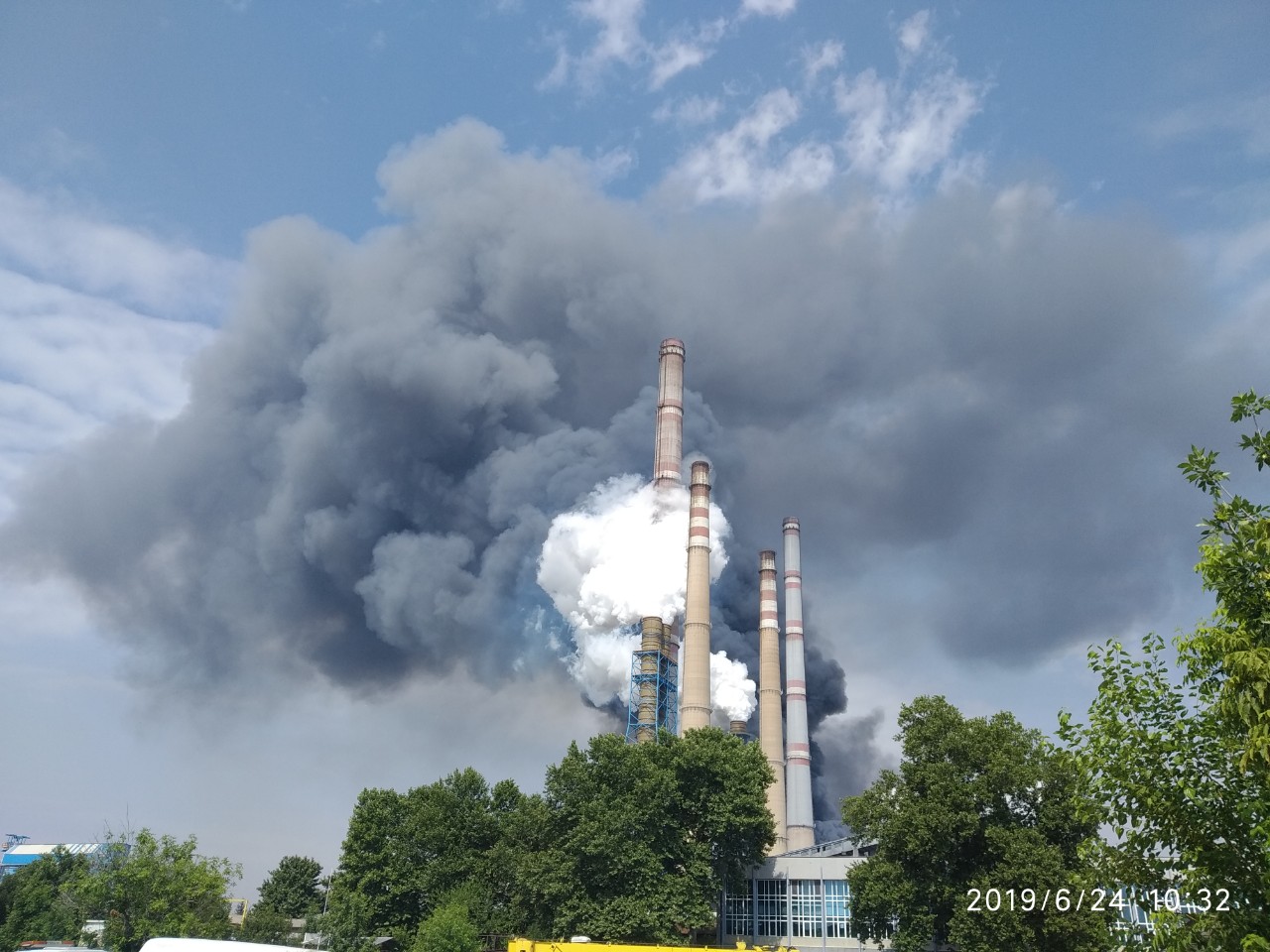 Снимки от пожара в ТЕЦ "Марица-изток" 2
