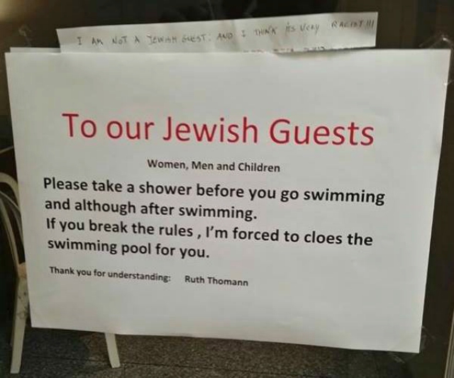 Скандал! Хотел призова евреите да се изкъпят