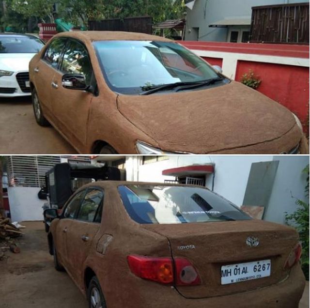  Жена намазва кола с кравешка тор и твърди, че охлажда без климатик - 2 