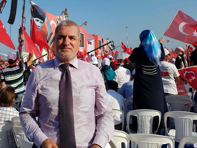 Касим Дал на митинга на Реджеп Ердоган
