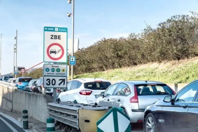 New traffic sign on the roads in Europe 