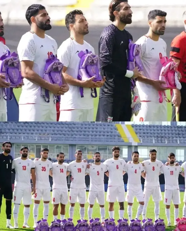 Националният тим по футбол на Иран показа училищни чанти в знак на протест СНИМКА