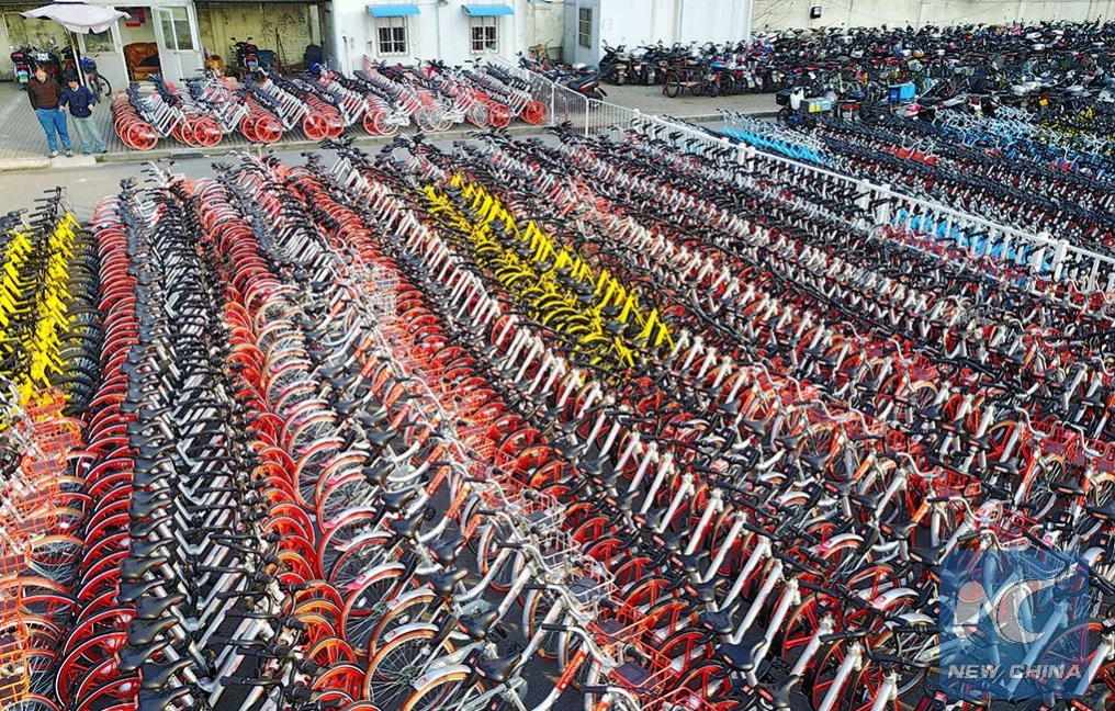 Дъга от велосипеди (СНИМКИ)