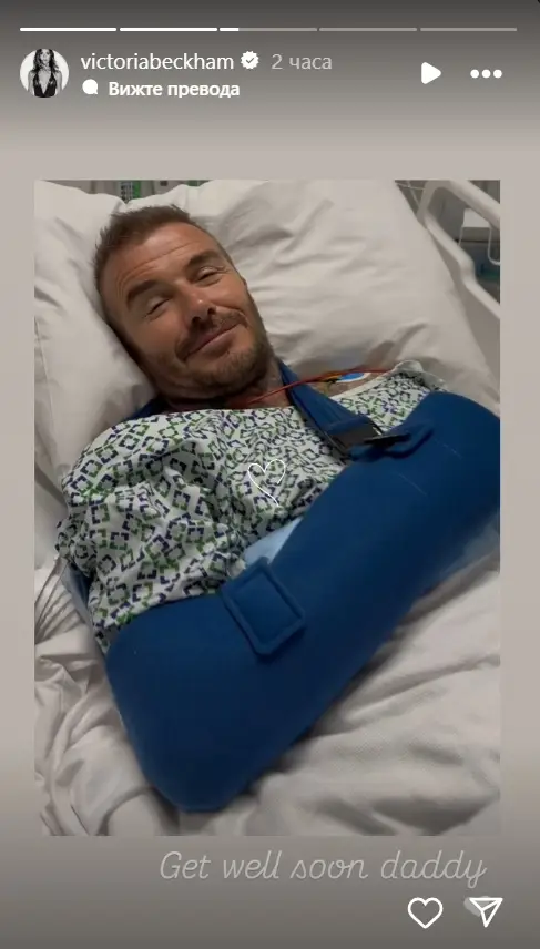 Виктория Бекъм показа тревожни СНИМКИ на Дейвид от болницата