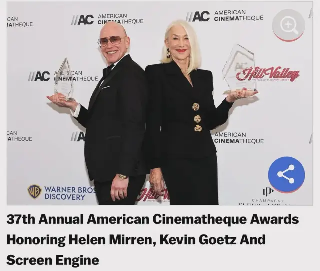 Хелън Мирън получи голямото отличие на American Cinematheque Awards 
