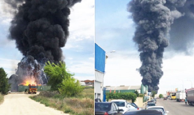 Огнен ад край Мадрид (ВИДЕО+СНИМКИ)