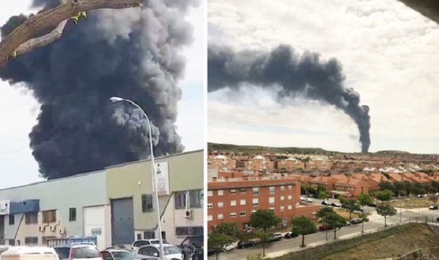 Огнен ад край Мадрид (ВИДЕО+СНИМКИ)