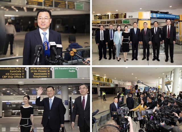 Новият китайски посланик в САЩ пристигна в Ню Йорк, за да поеме задълженията си ВИДЕО