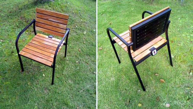 Кресло със слънчеви панели
