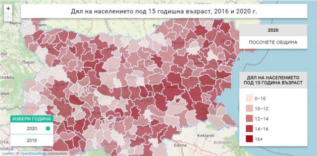  Публикуваха карта на броя на децата в България (СНИМКА) 