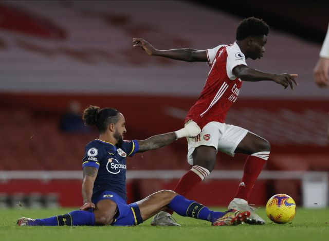  Арсенал шести мач без победа след 1:1 със Саутхемптън 