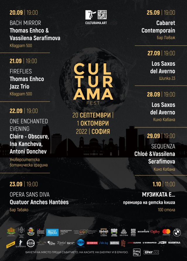 Фестивалът CULTURAMA озарява София с богата и пъстра програма през септември