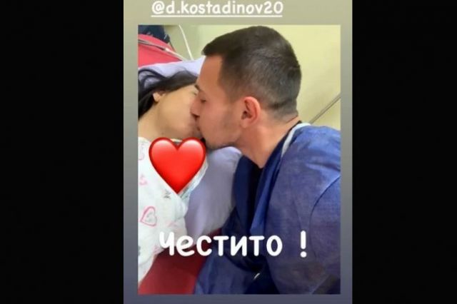 Красавица дари с дете футболист на Левски