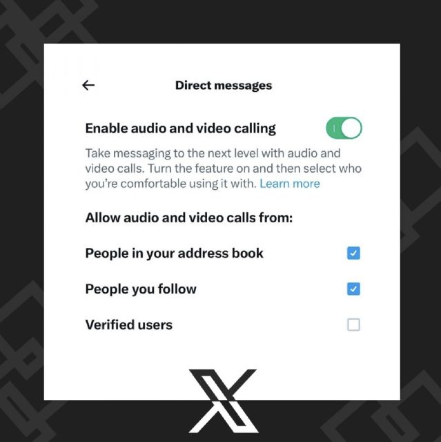 X на Мъск вече поддържа аудио и видео разговори