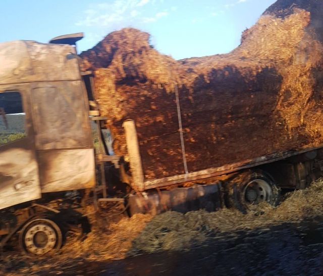 Първо във ФАКТИ: Камион със плява се възпламени на „ Тракия “ (снимки) 