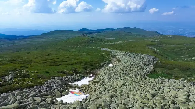 Художничка превърна последния сняг на Витоша в гигантска пеперуда (СНИМКИ)
